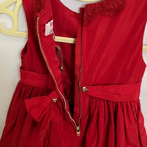 Target x Neiman Marcus-Jason Wu:Red Holiday/Christmas Dress- Gold tone-24 Months - Picture 7 of 16